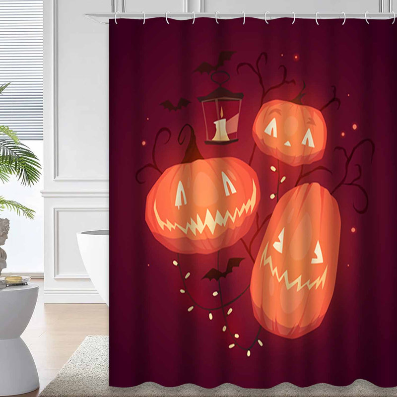 Rideau de douche Happy Halloween, L 72 po x l 72 po