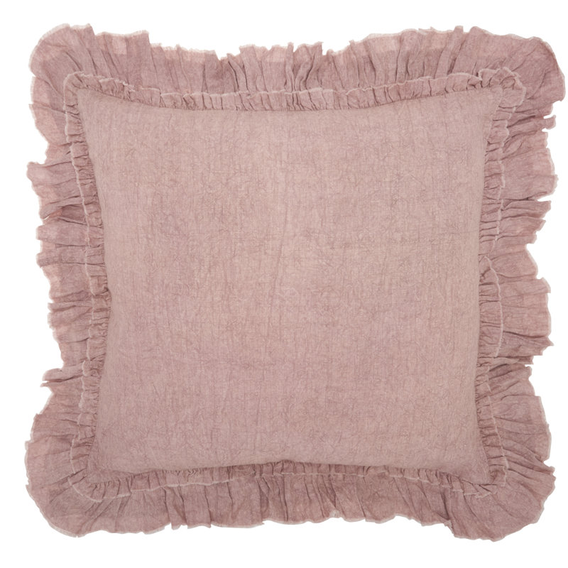  Housse de coussin carré et insert, Rosé