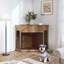 Meuble de coin en MDF pour chiens de petite / moyenne taille avec tiroir cannelé, armoire de rangement moderne et peu encombrante-2025548090