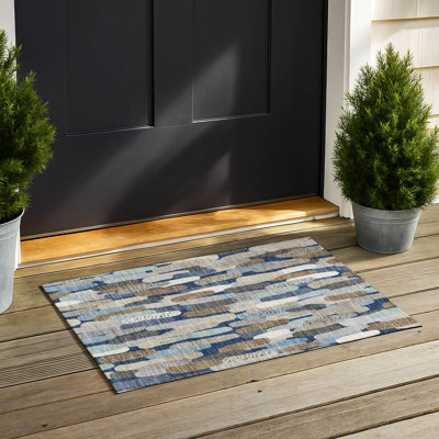 Tapis moderne Chantille ACN3111 lavable à la machine pour intérieur/extérieur
