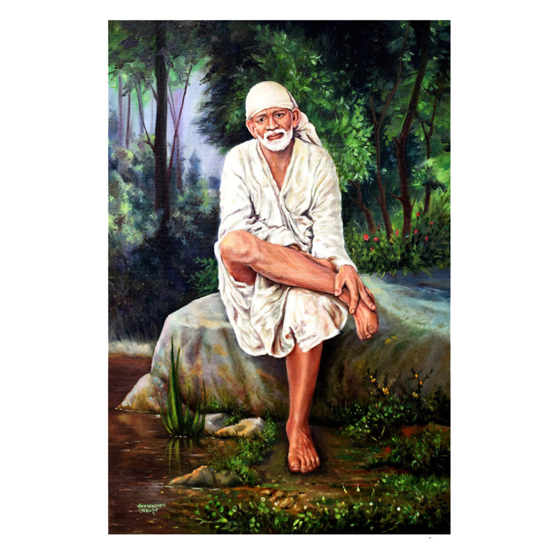 Om Sai Ram | Huile sur toile | Par Prashant Honakhande