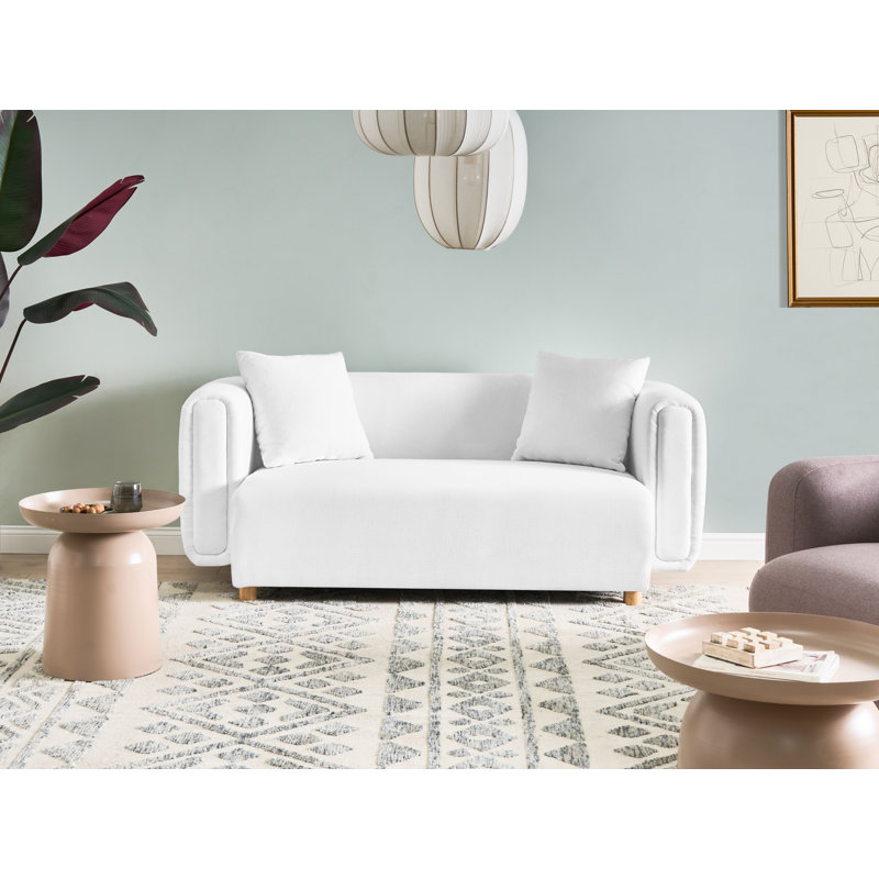 2 Seater Fabric Sofa, White