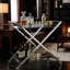 Chariot-bar en verre Gilmore