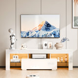 Nakesia 51'' High Glossy Modern Entertainment Center With LED Lights For 55Inch TV