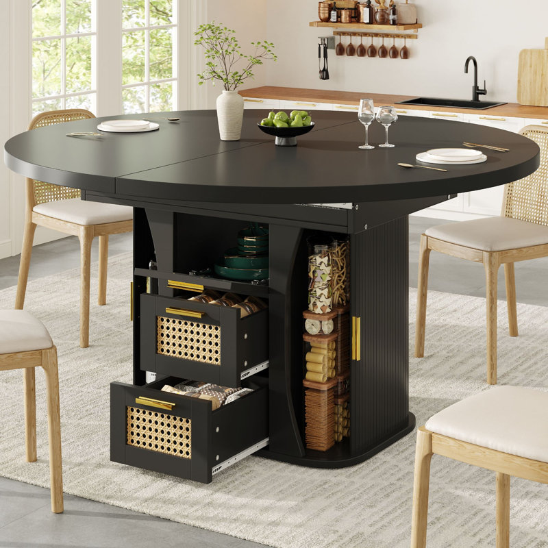 Extendable Dining Table, Black