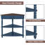 Armoire d'appoint de coin de 34 po de largeur avec tiroir et étagère moderne à 3 niveaux pour petits espaces, bleu marine-465655430
