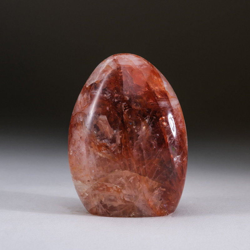 Polished Strawberry Quartz Freeform from Madagascar