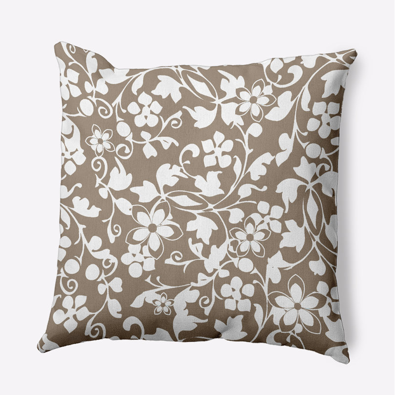 Floral Polyester Throw Pillow, 26" H x 26" W, Square