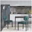 Ensemble de 2 chaises de salle à manger modernes rembourrées avec pieds en métal noir Boucle-1144500065