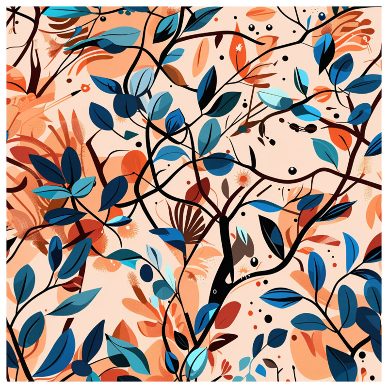 Housse de couette Leaves Bedding Nature Bohemian, Lit simple