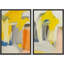 Art mural abstrait, ensemble de 2 reproductions d'art encadrées sur toile-118759950-118759952