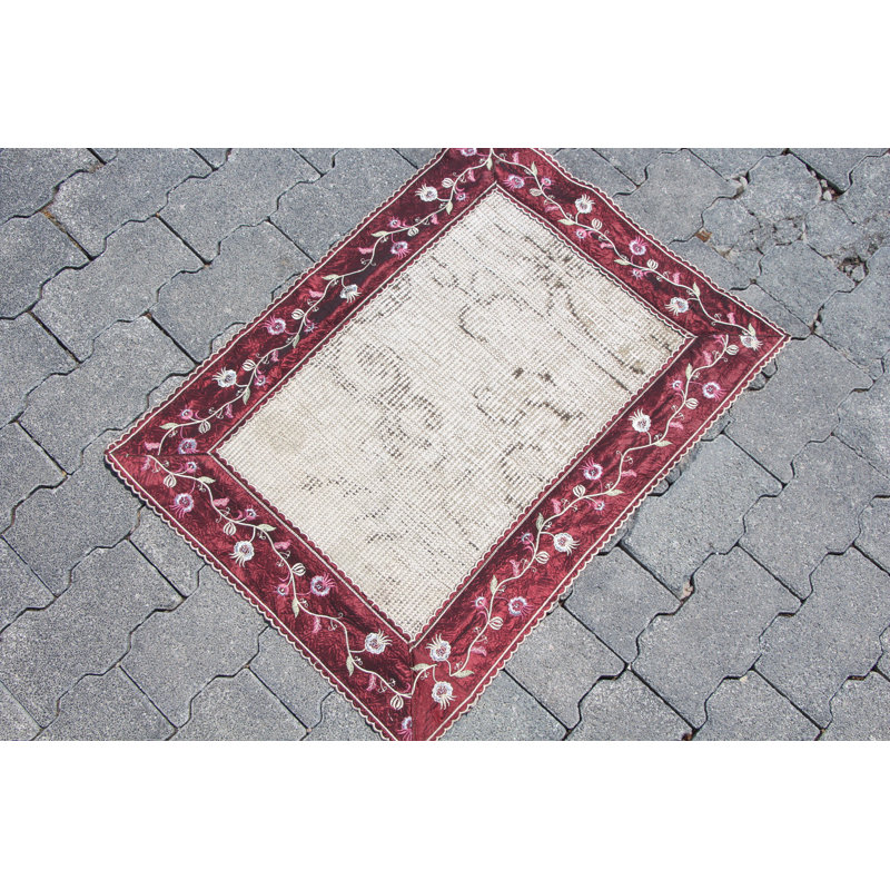 Tapis d'entrée rétro en laine Oathak