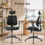 Chaise de bureau ergonomique à dossier divisé avec appui-tête 2d réglable et accoudoirs 4d-862973481