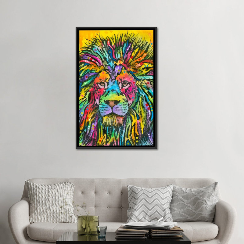 « pavonia », impression sur toile, H 26 po x l 18 po x P 1,5 po, Toile avec cadre noir