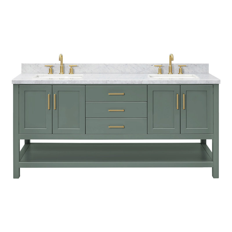 Magnolia Bath Vanity Rectangular Basin S073DCWRV, Vintage Green, Rectangular
