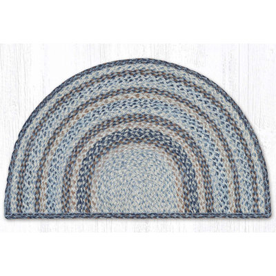  Tapis bleu denim en jute tressé