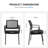 2 Pack Mesh Back Stacking Arm Chairs, Guest Reception Chairs, Ergonomic Office Chair with Armrests-103519899