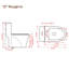 Toilette monobloc à double chasse certifiée CEC & DOE