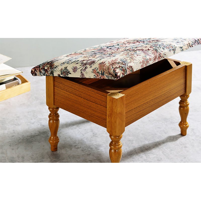 Tabouret de 10 po de hauteur avec rangement en bois
