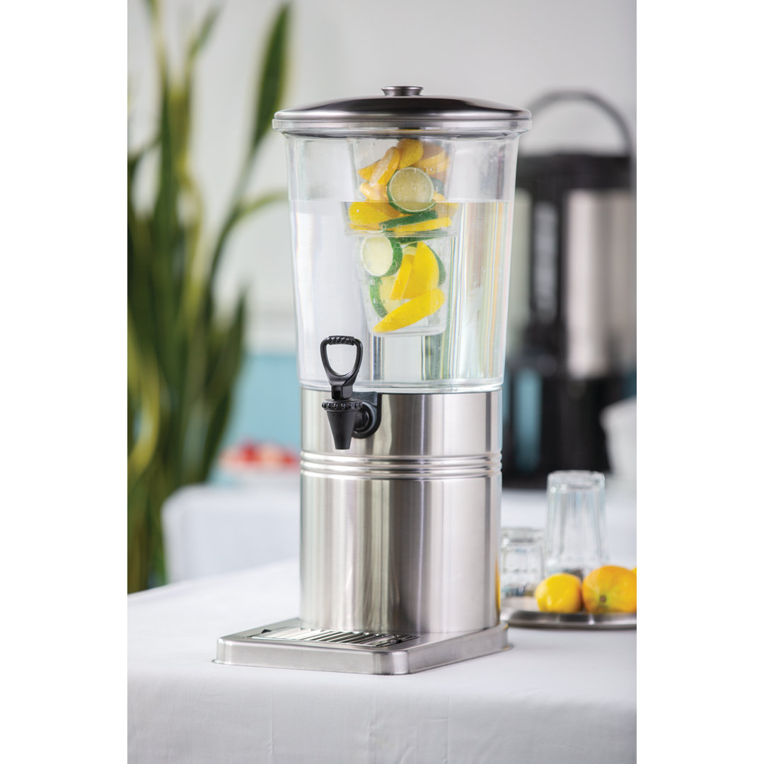 Round 448 Oz Beverage Dispenser With Plastic Spigot Service Ideas