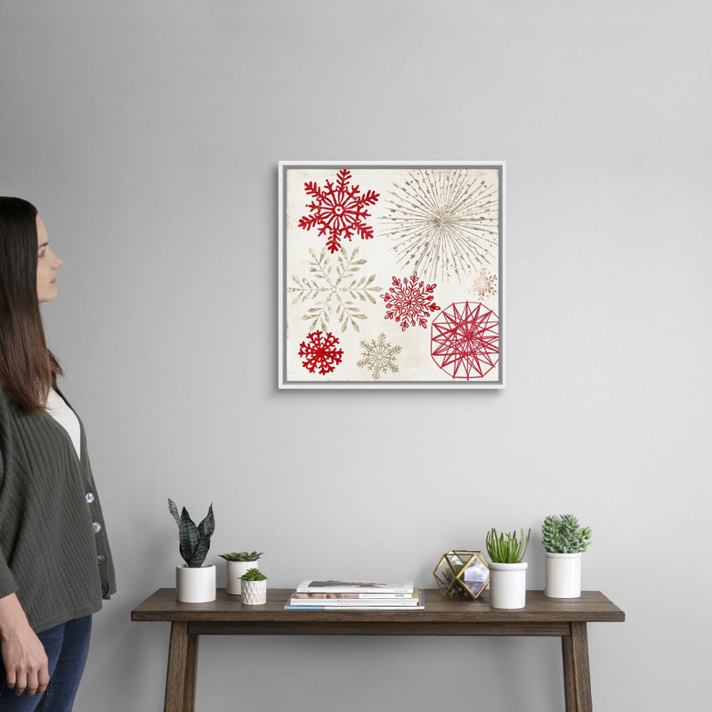 «Merry Christmas Sparkles», reproduction d'art sur toile, 22" H x 22" W x 1.75" D, Cadre blanc