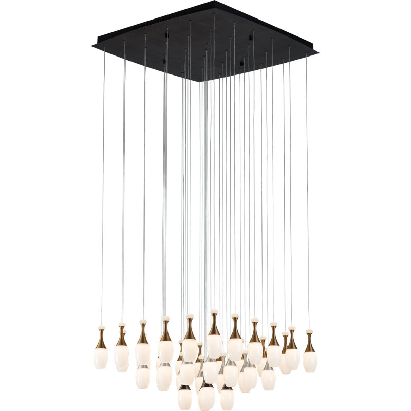 Lustre à niveaux 36 lumières DEL Bolland