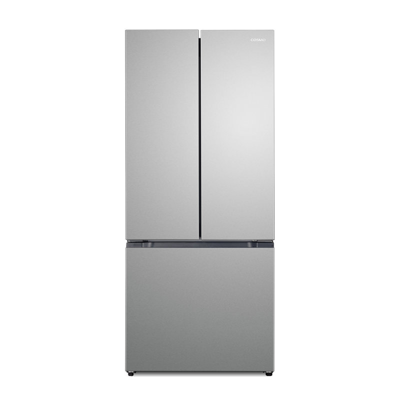 Cosmo 30 in. Vista Collection 17.5 cu. ft. Counter Depth 3-Door French Door Refrigerator, Freezer Drawer, Stainless Steel