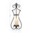 Metal Single Candle Indoor Outdoor Black Wall Sconce-880634665