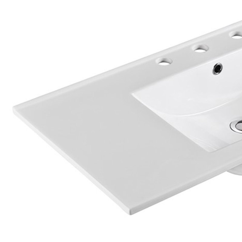 Plateau de meuble-lavabo simple en céramique 48 po