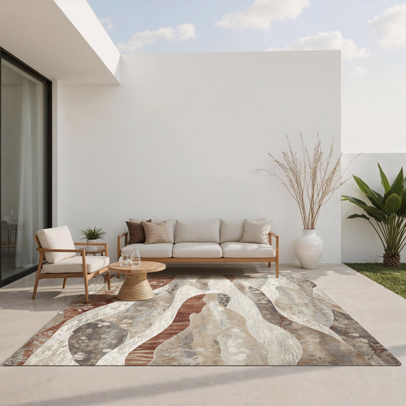 Windswept Harmony Indoor And Outdoor Area Rug, Rectangle 2' x 3'