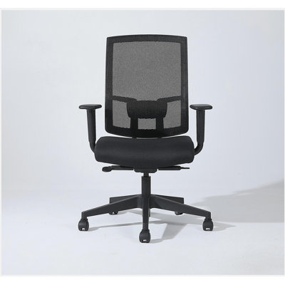Complus Polyester Seat Pro Ergonomic High Back Office Task  Mesh Chair 27"H in Black Color With Arms