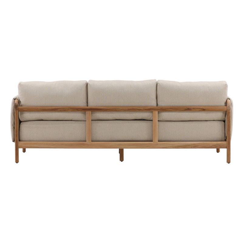 Milburne 87" Wide Outdoor Sofa, Beige