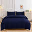 Aspire Homeware Ultra Soft 4 Piece Hotel Quality Dyed Duvet Bedding Set with Pillowcases and Fitted Sheet-119236790-119236791