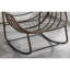 Chaise berçante surdimensionnée avec coussin ergonomique, pour porche avant, patio, jardin, salon, siège tissé à la main olive