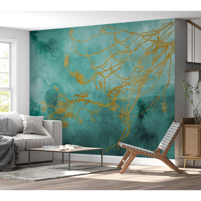 Abstract Wallpaper Wall Mural - Gentle Breeze, 82" L x 118" W