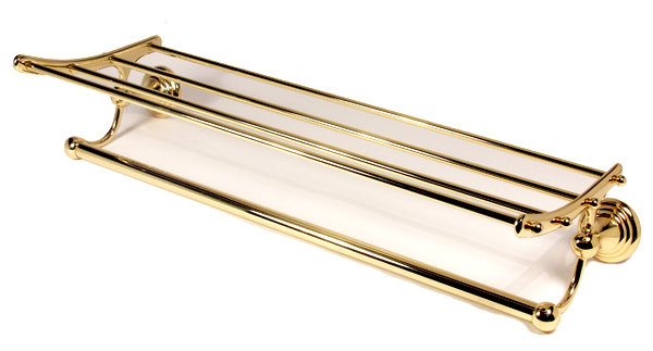 Embassy Wall Shelf, Polished Brass