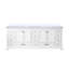 Design moderne 84 po X P 22 po Meuble-lavabo double D 4 portes avec plateau en quartz