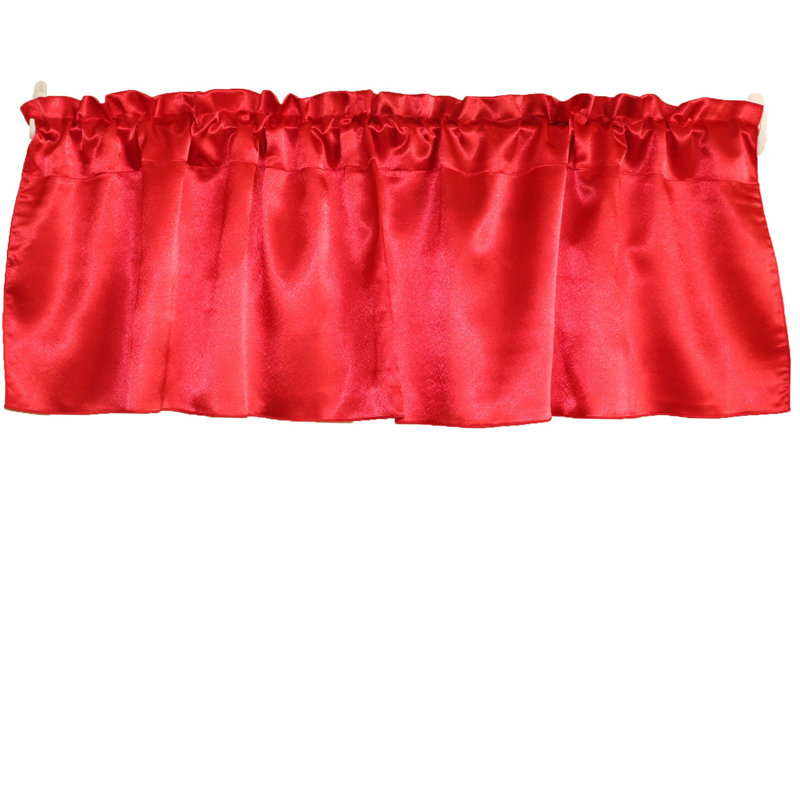 Danijah Tailored Window Valance, 58" W x 16" L, Red