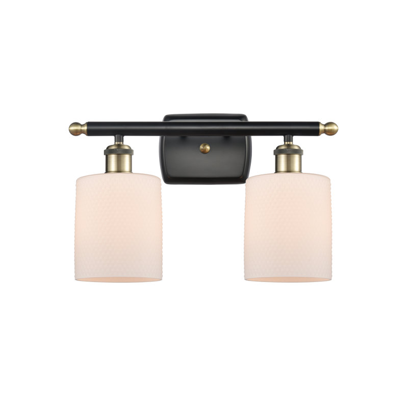 Leilani 2 - Light Dimmable Vanity Light, 6 Watt Vinage LED Bulb, Matte White, Polished Nickel
