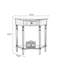 Console demi-cercle en bois massif noir-352425725