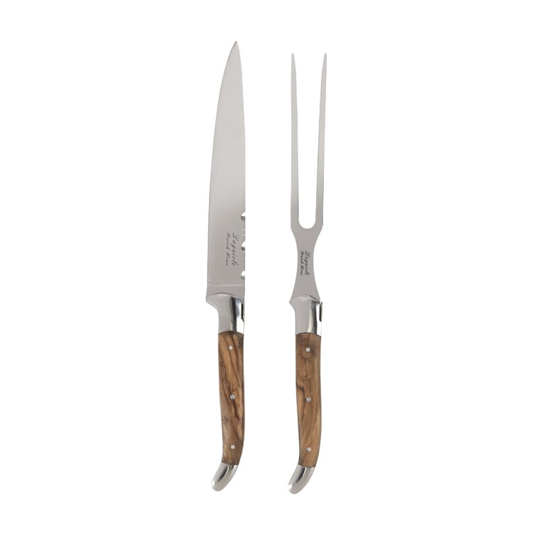 Laguiole Connoisseur Steak Knives with Olive Wood Handles (Set of 4)