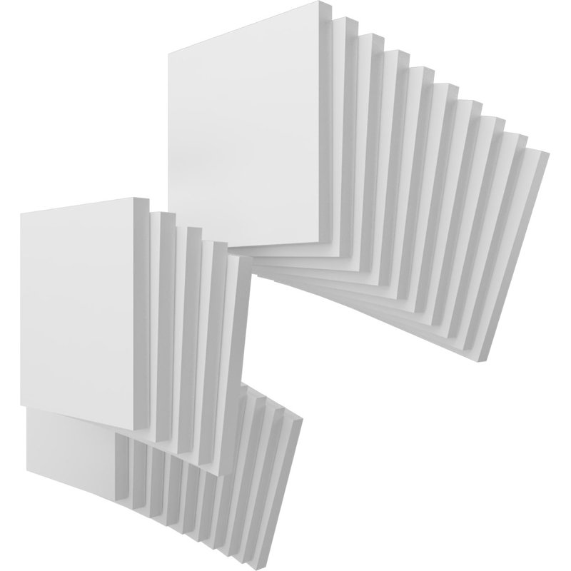 Panneaux de loisirs en PVC, H 11,75 po x l 11,75 po x P 1 po