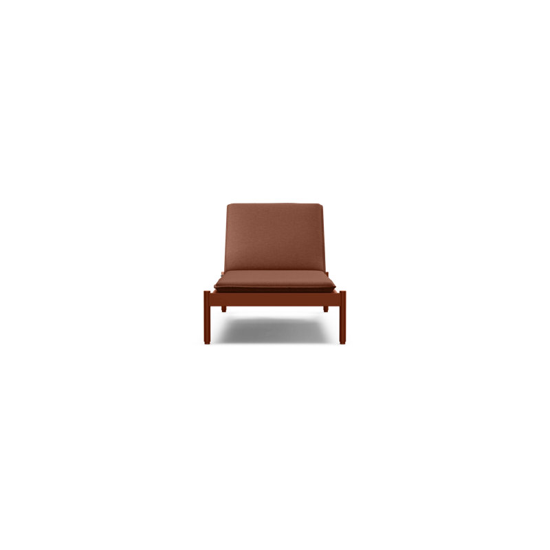 Terra Sun Lounger, Sunbrella Origin Terracotta Cushion/Orange Frame