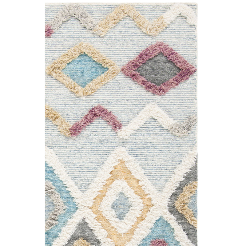 Glain Hand Tufted Wool Southwestern Rug, Square 7'