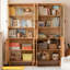Vitrines en bois massif et verre Burlywood