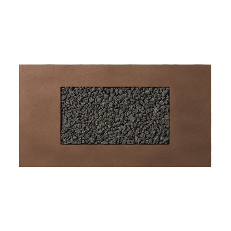 Kenton Outdoor 60" Concrete Fire Pit Table, Propane, Clay Concrete