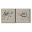 Exotic Camel I - ensemble de 2 reproductions sur toiles tendues-2134179375