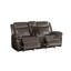 Causeuse en cuir Lydia Aire Motion avec port USB et console Lydia
