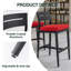 Tabourets d'extérieur en aluminium avec coussins Sunbrella-1712834442