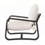 Chaise de salle à manger Blaire revêtue de tissu avoine avec structure en métal-156381260